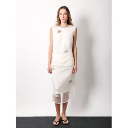 Silk skirt with jewel details