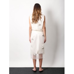 Silk skirt with jewel details