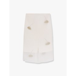 Silk skirt with jewel details