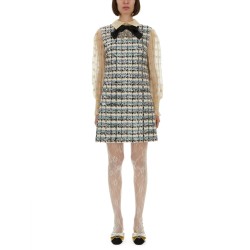 EMBROIDERED TWEED DRESS