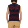 STRIPED VEST WITH LOGO