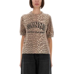 LEOPARD WOOL T-SHIRT