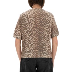 LEOPARD WOOL T-SHIRT