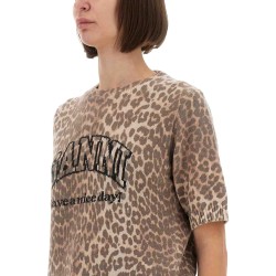 LEOPARD WOOL T-SHIRT