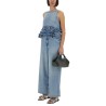 DENIM RUFFLE TOP