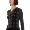 JACQUARD WOOL CARDIGAN