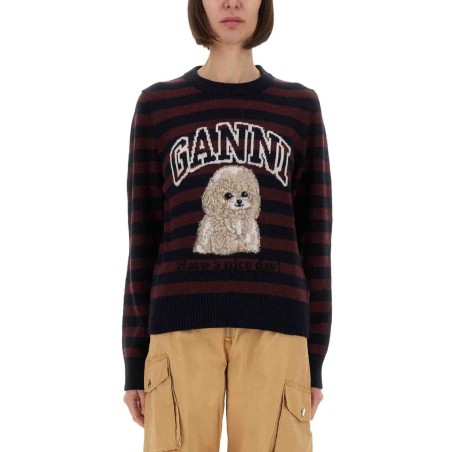 STRIPED SHIRT WITH POODLE