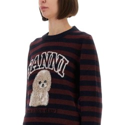 STRIPED SHIRT WITH POODLE