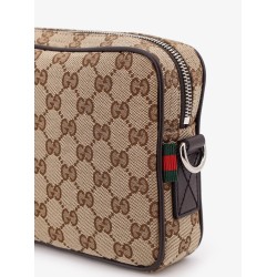 GG Supreme fabric shoulder bag with leather inserts