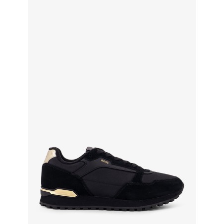 Nylon sneakers with suede inserts