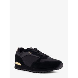 Nylon sneakers with suede inserts