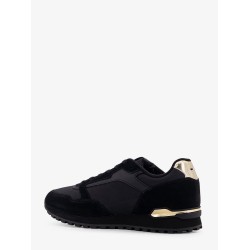 Nylon sneakers with suede inserts