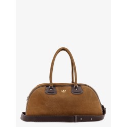 Suede travel bag with leather details
