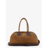 Suede travel bag with leather details