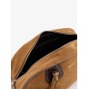 Suede travel bag with leather details