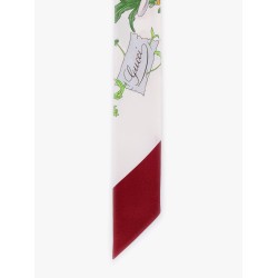Gucci Flora Printed silk twill neck bow