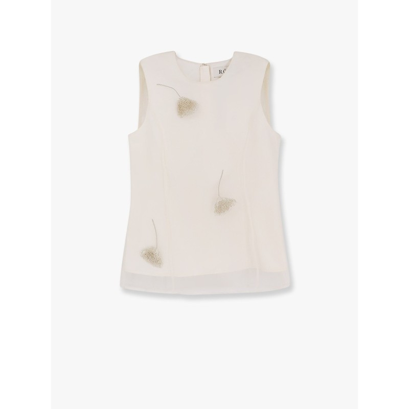 Silk top with jewel details