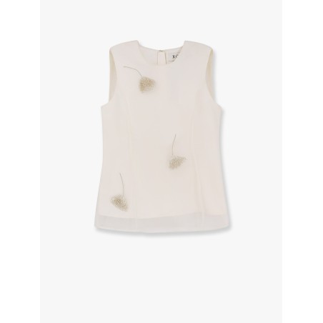 Silk top with jewel details