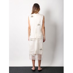 Silk top with jewel details