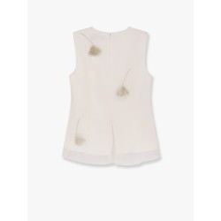 Silk top with jewel details