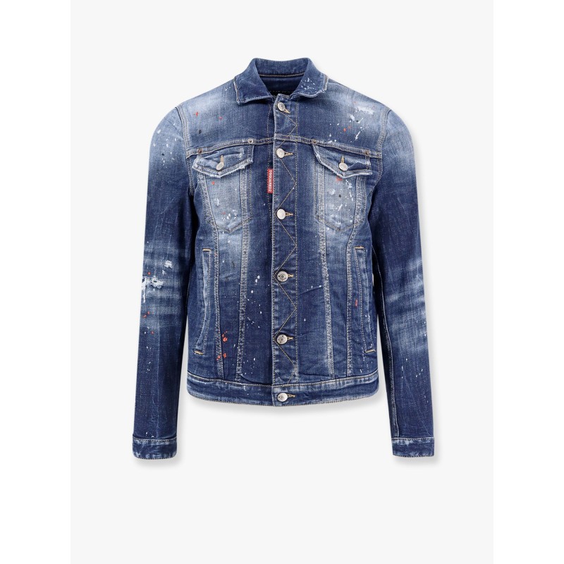 Dan jean jacket with destroyed effect