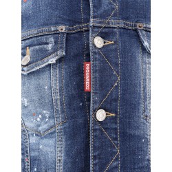 Dan jean jacket with destroyed effect