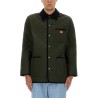 QUILTED SHIRT JACKET WITH "VLOGO" PATCH