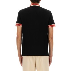 COTTON PIQUE POLO SHIRT WITH "VLOGO" PATCH
