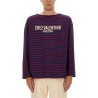 LONG SLEEVE T-SHIRT WITH "CHEZ VALENTINO" PRINT