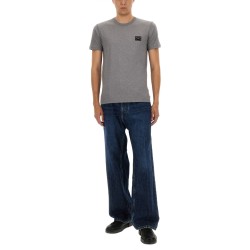 COTTON T-SHIRT WITH LOGO PLAQUE