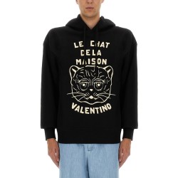 COTTON SWEATSHIRT WITH "CHAT DE LA MAISON" PATCH