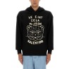 COTTON SWEATSHIRT WITH "CHAT DE LA MAISON" PATCH