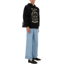 COTTON SWEATSHIRT WITH "CHAT DE LA MAISON" PATCH