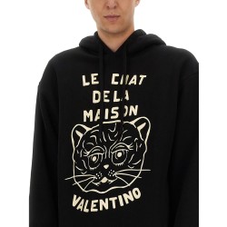 COTTON SWEATSHIRT WITH "CHAT DE LA MAISON" PATCH