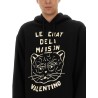 COTTON SWEATSHIRT WITH "CHAT DE LA MAISON" PATCH