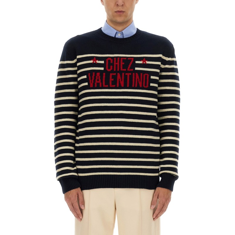 "CHEZ VALENTINE" WOOL SWEATER