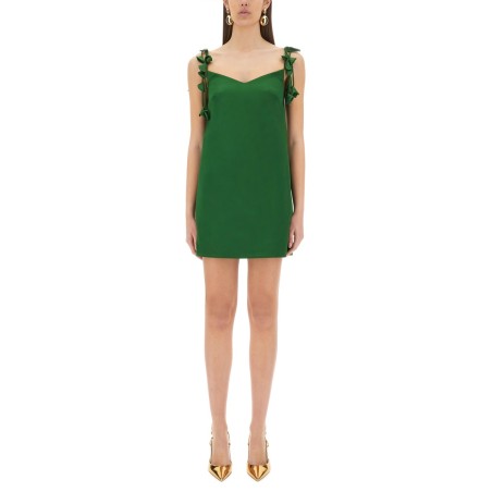 MINI DRESS WITH FLORAL APPLIQUÉS