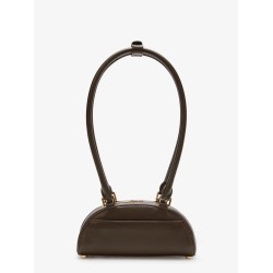 Leather shoulder bag with charms