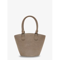 Suede shoulder bag with charms