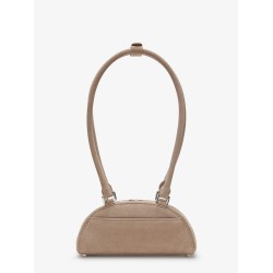 Suede shoulder bag with charms