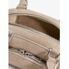 Suede shoulder bag with charms