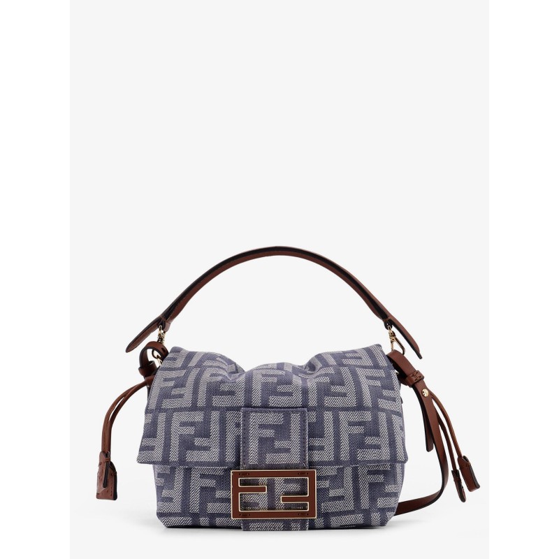 Mamma Baguette Small jacquard FF fabric crossbody bag