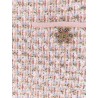Embroidered ribbon tweed dress