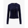 Cable-knit cachemire blend cardigan