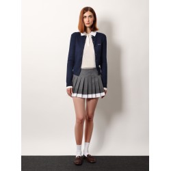 Cable-knit cachemire blend cardigan