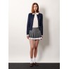 Cable-knit cachemire blend cardigan