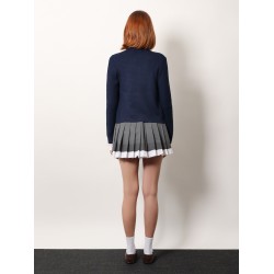 Cable-knit cachemire blend cardigan