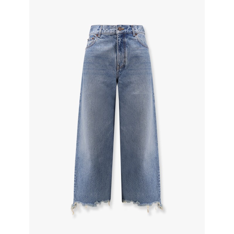 Frayed bottom jeans