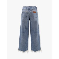 Frayed bottom jeans