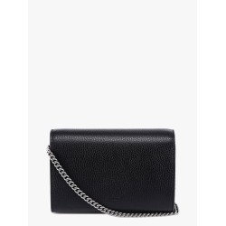 Leather shoulder bag with iconic tiger heads buckle